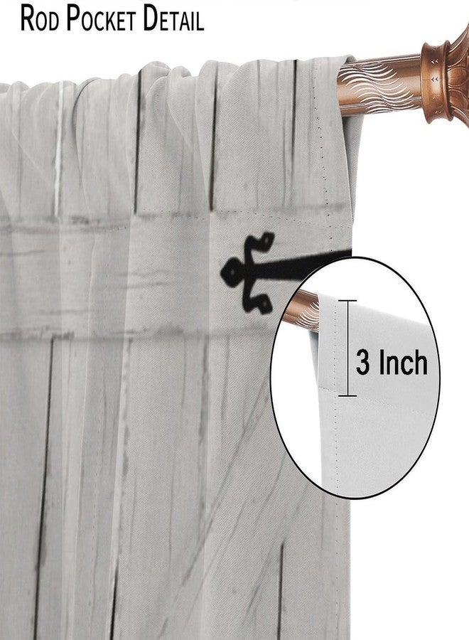 YCness White Barn Door Curtains, Farmhouse Vintage Country Door Window Treatments for Bedroom Kitchen Living Room Home Living Room Drapes, 42x45 Inch - Image 5